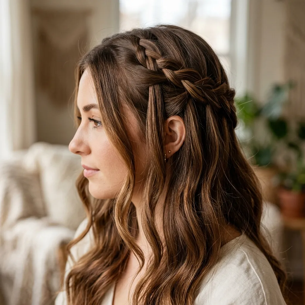 11. Loose Waterfall Braid