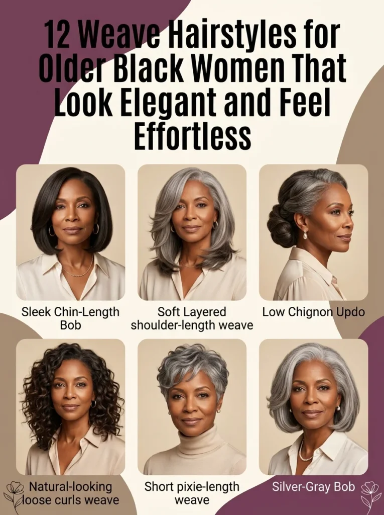 12 Weave Hairstyles for Older Black Women That Look Elegant and Feel Effortless