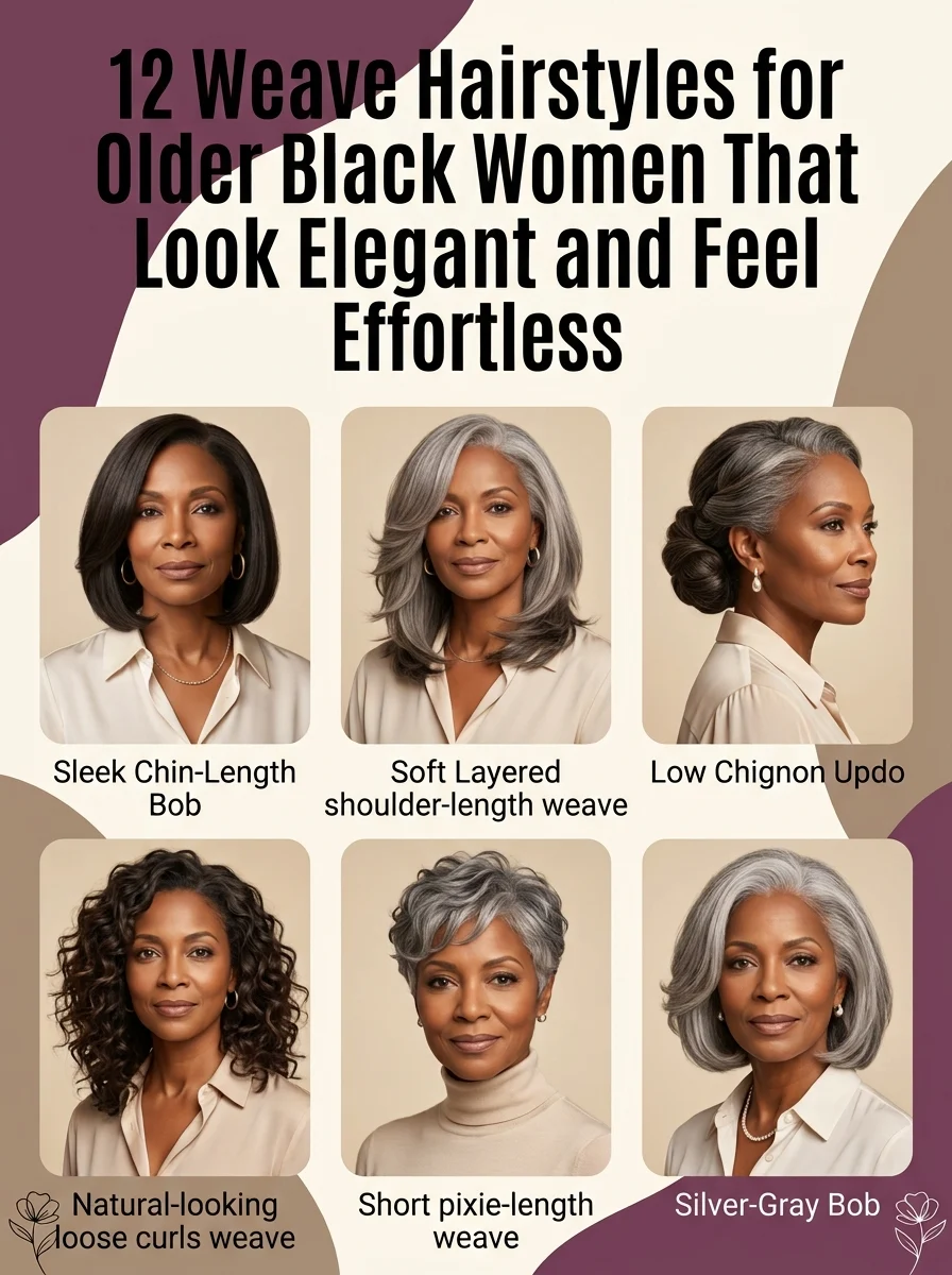 12 Weave Hairstyles for Older Black Women That Look Elegant and Feel Effortless