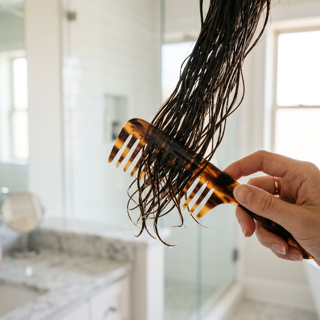 12. Detangle Wet Hair with a Wide-Tooth Comb Only