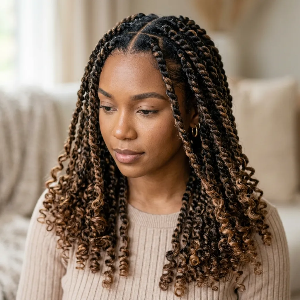 12. Middle Part Passion Twists