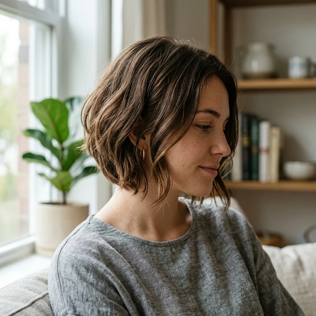 12. Wash-and-Go Stacked Bob for Busy Mornings