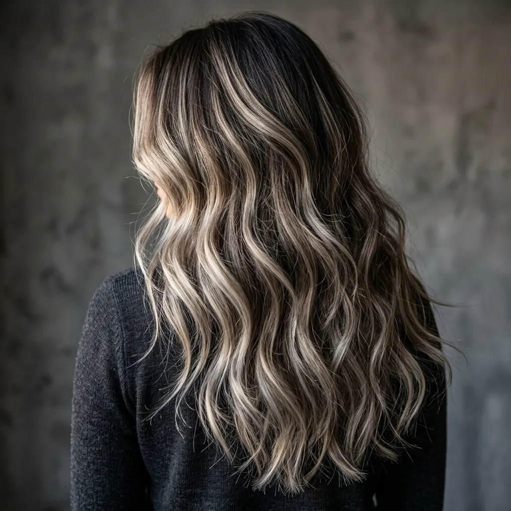 13. Ash Blonde Balayage for Thick, Coarse Hair