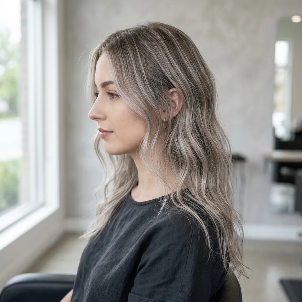 13. Cool-Toned Ash Balayage