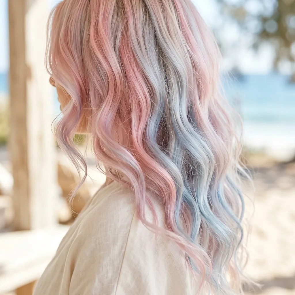 13. Cotton-Candy Beachy Waves