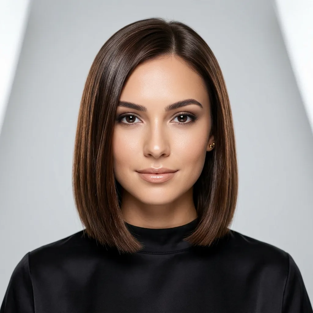 13. Glass Hair Sleek Straight Bob