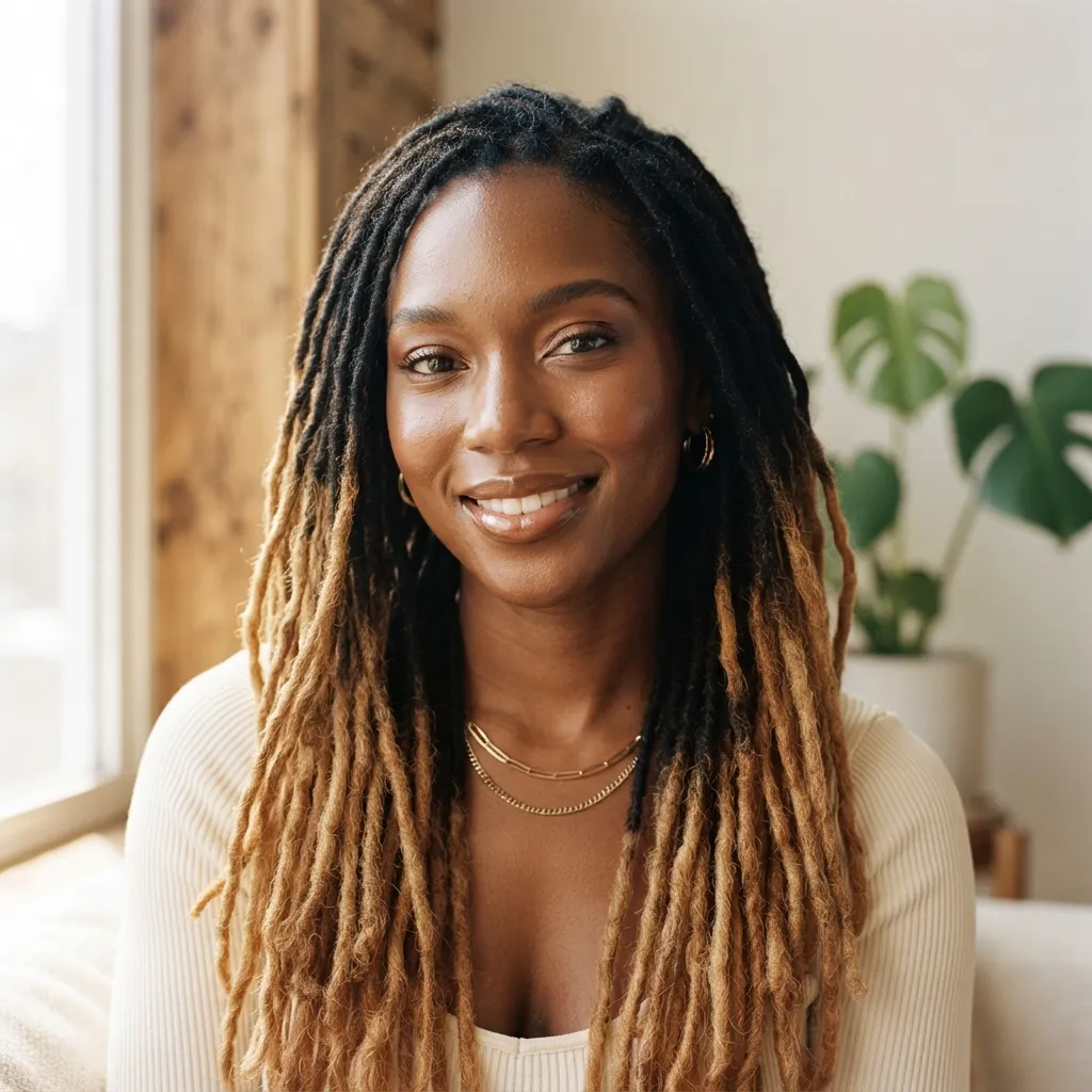 13. Ombre Fade from Natural Root to Honey-Blonde Tips