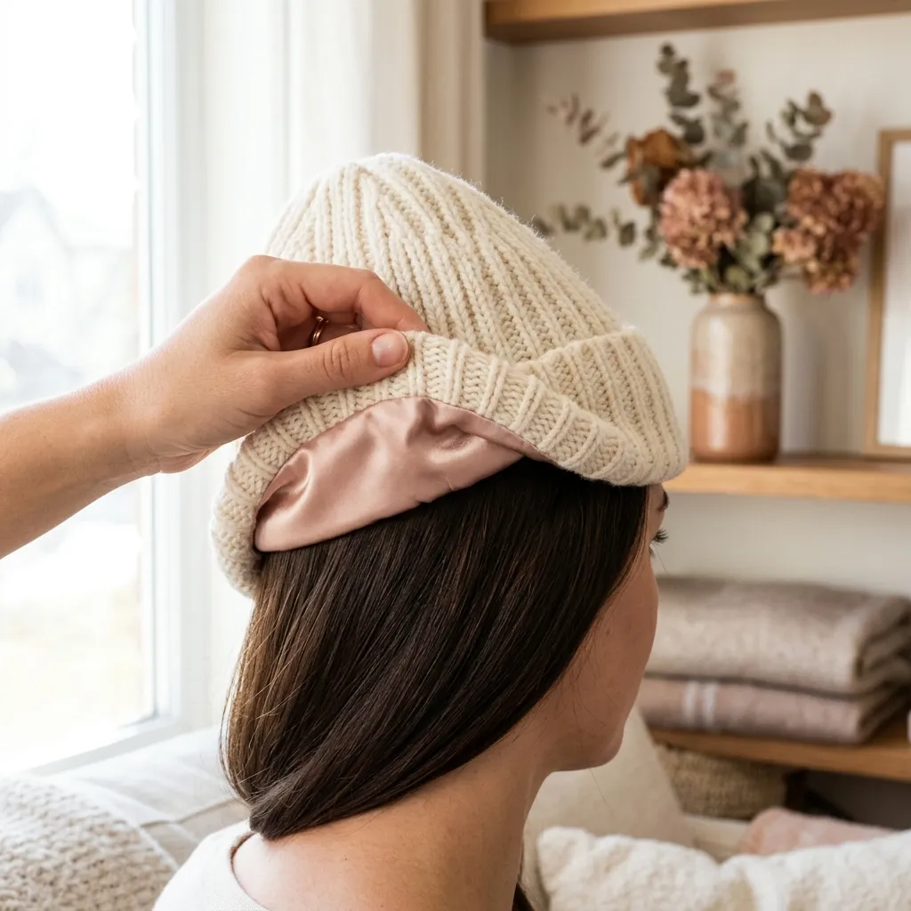 13. Silk Liner Beanie for Frizz-Free Hair