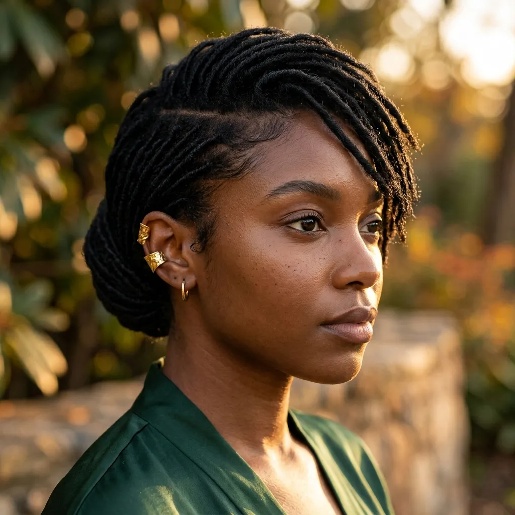 14. Side-Swept Invisible Locs