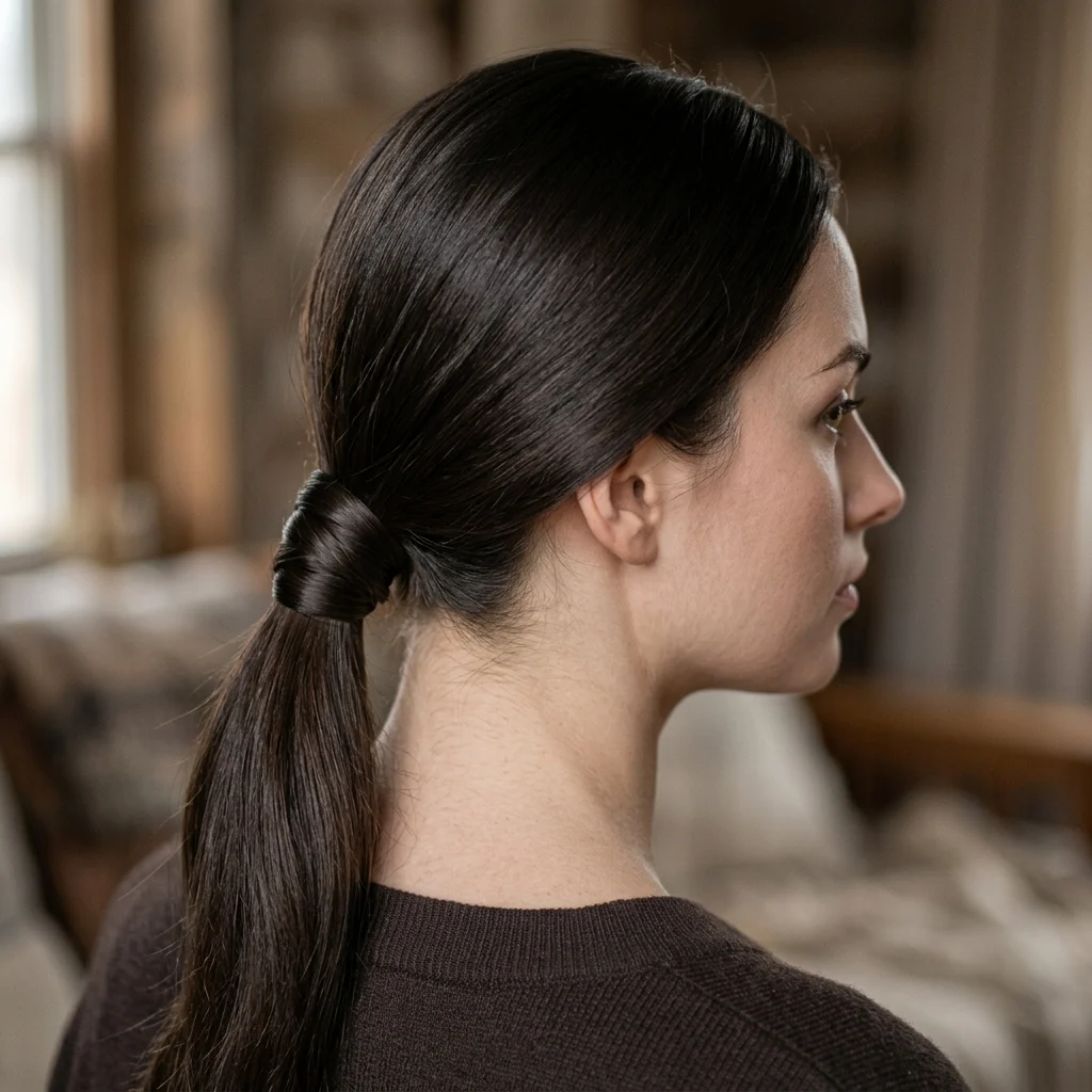 15. 5-Minute Low Ponytail for Busy Mornings (LOW-MAINTENANCE)