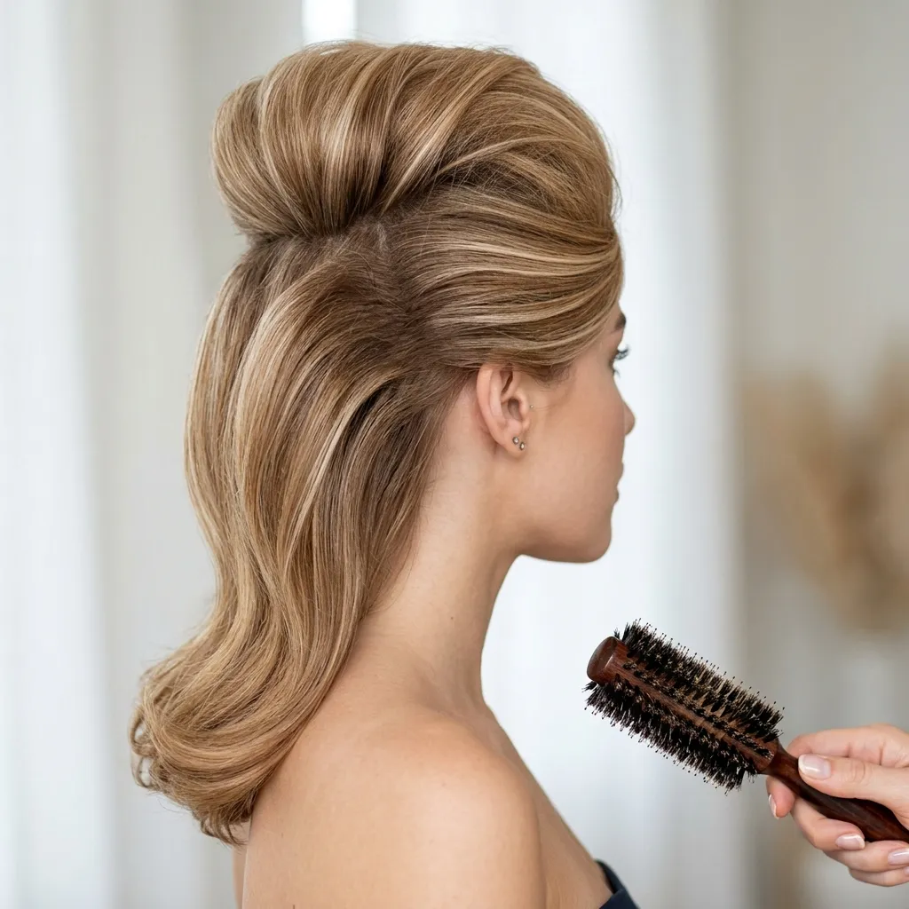 15. Blowout Volume at the Crown Before Any Styling