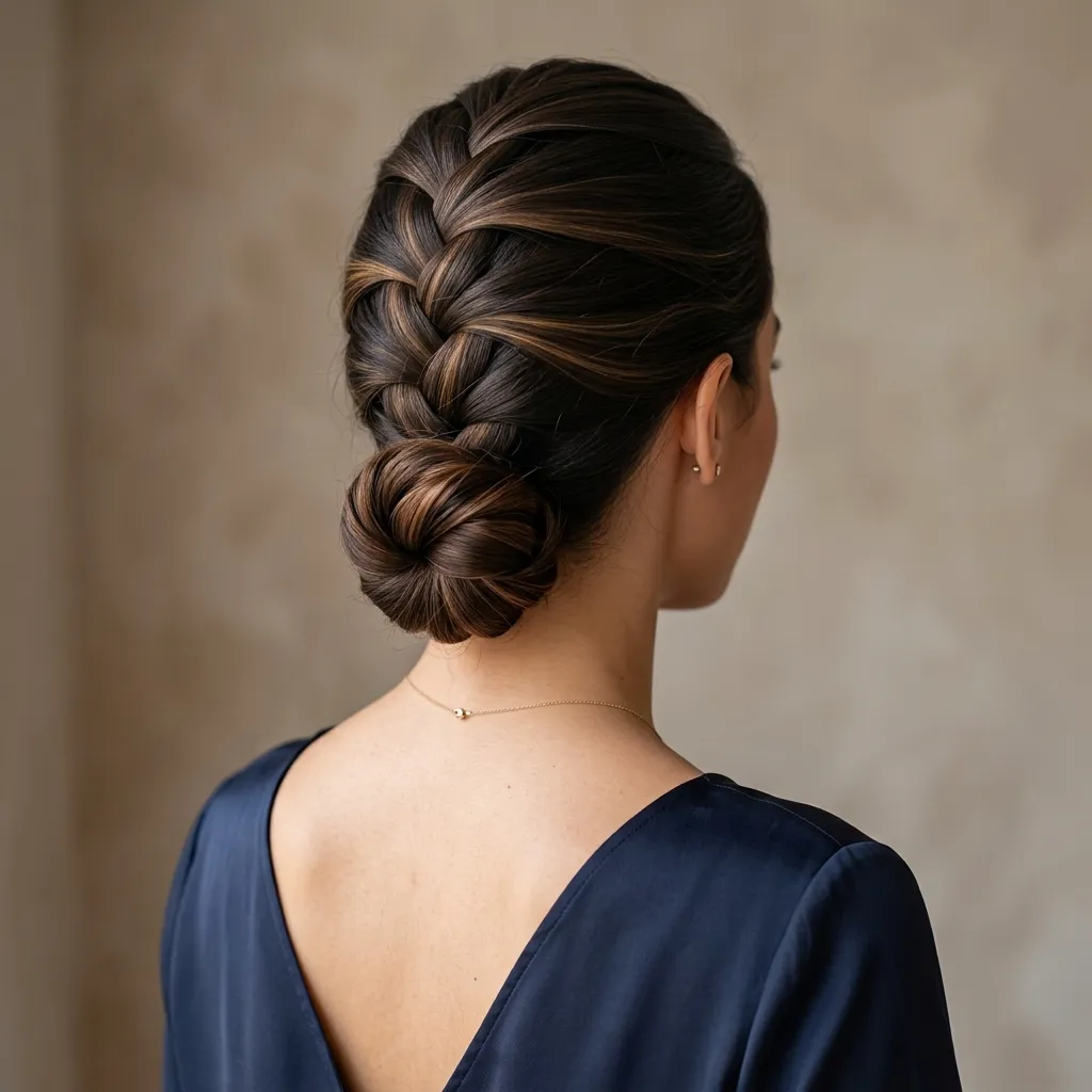 15. French Braid into a Bun