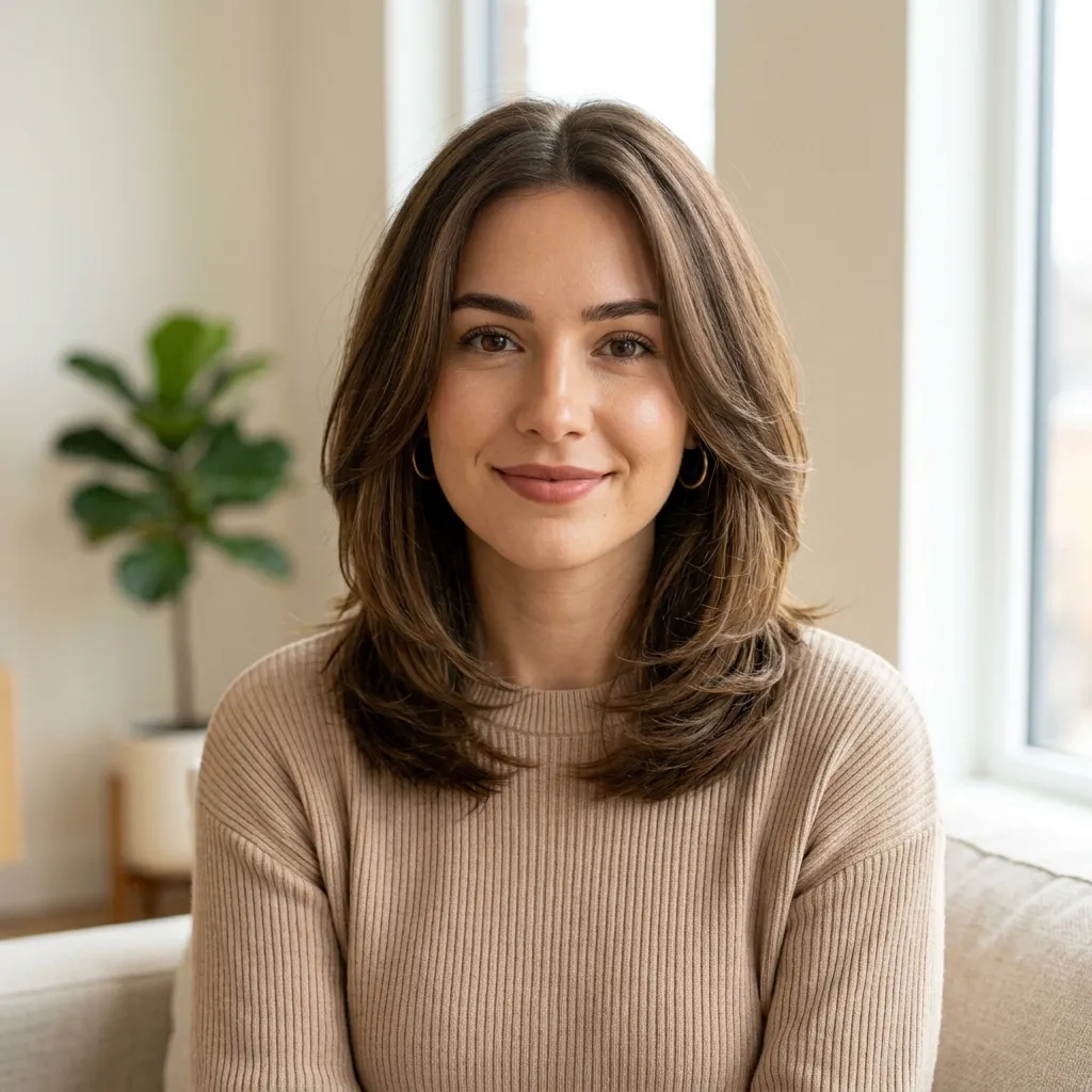 15. Long Stacked Bob (Lob) with Subtle Stacking