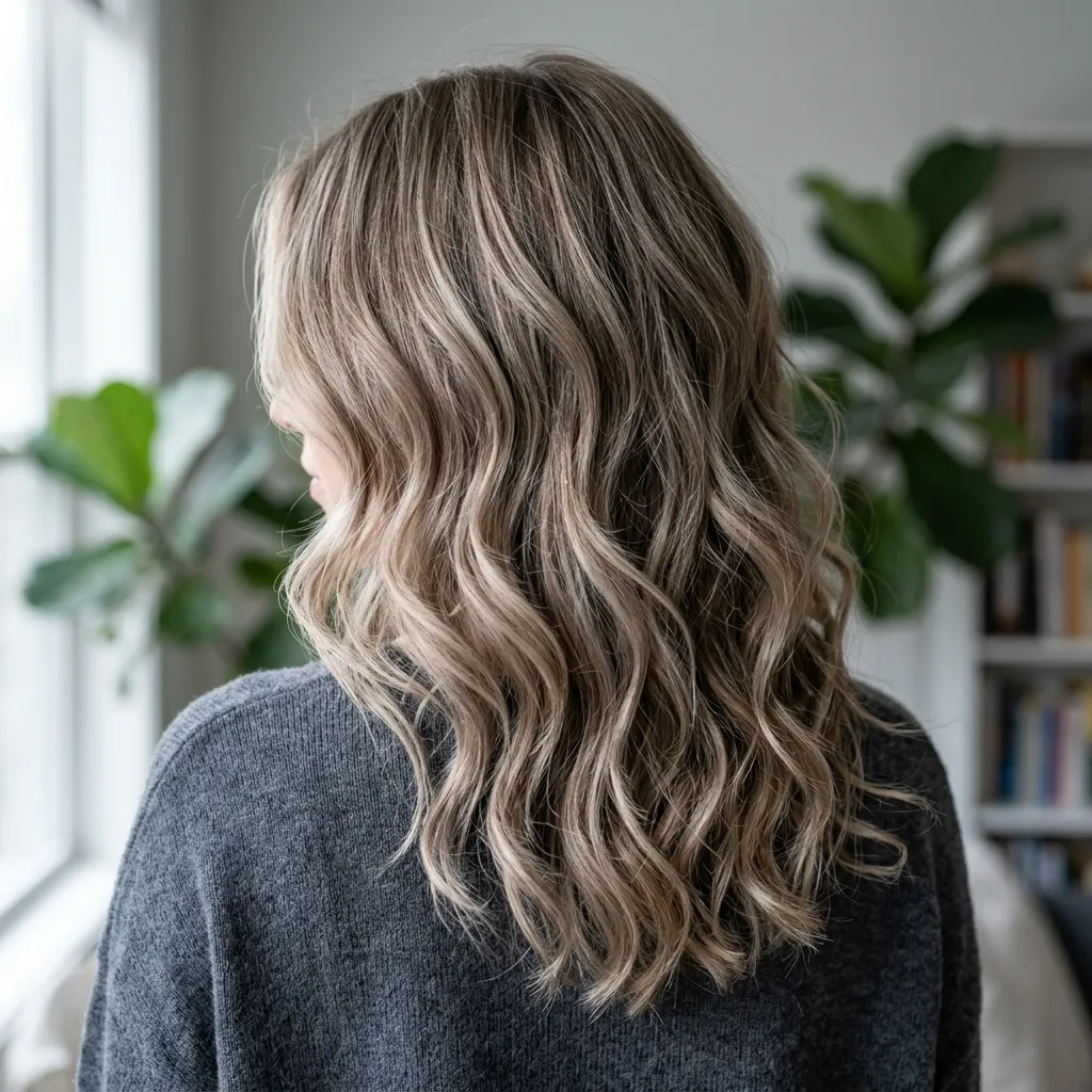 16. Ash Blonde Balayage for Wavy Hair
