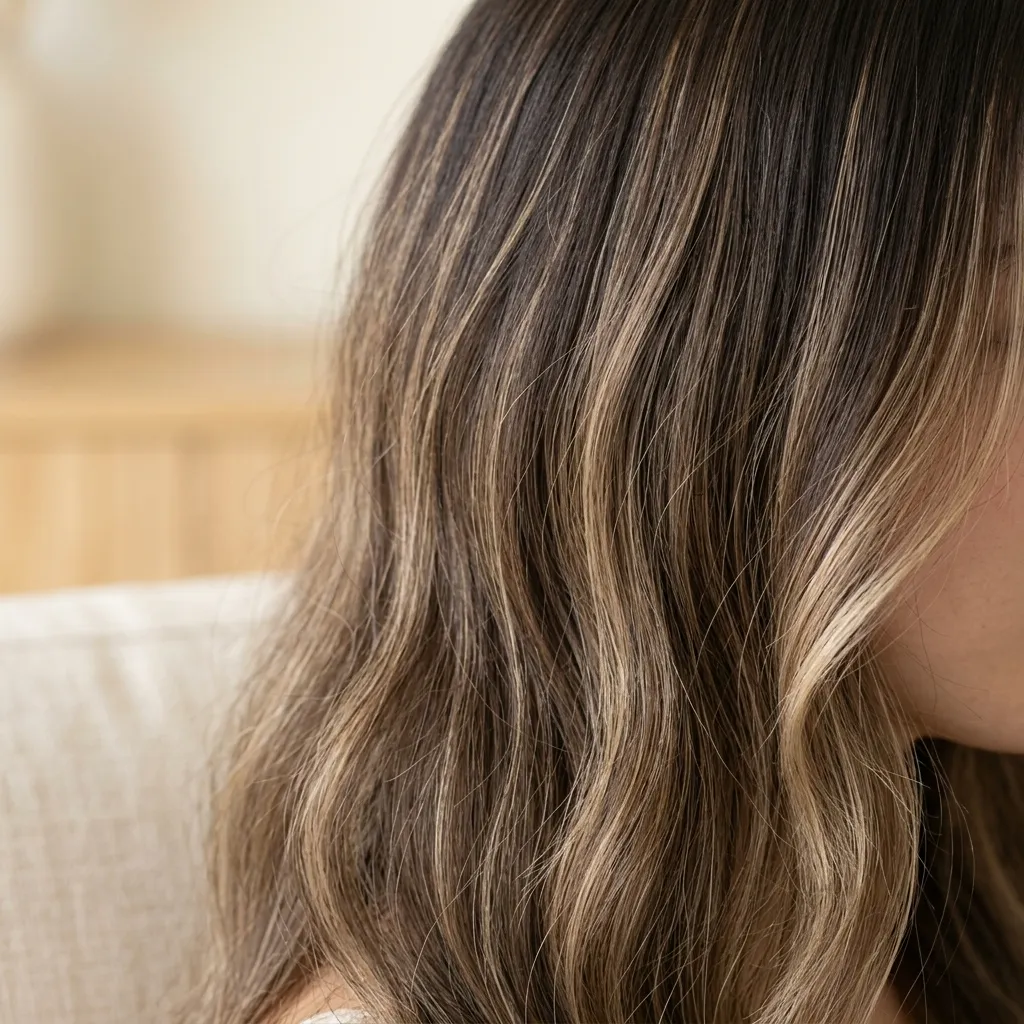 17. Airy, Feathered Balayage on Fine Hair
