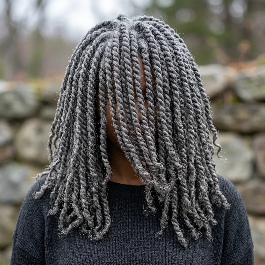 17. Ashy Gray Loc Coloring