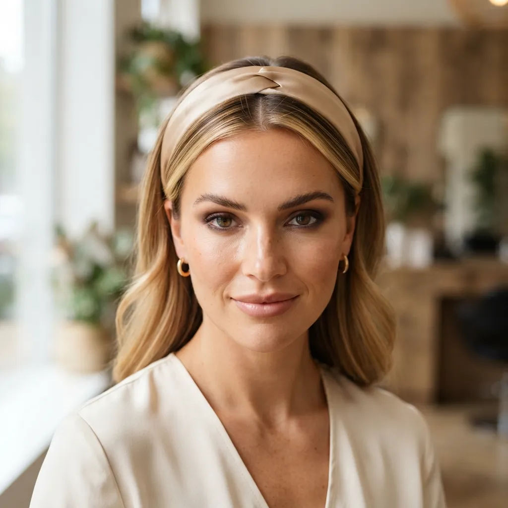 17. Silk Scarves and Headbands to Showcase Balayage Placement