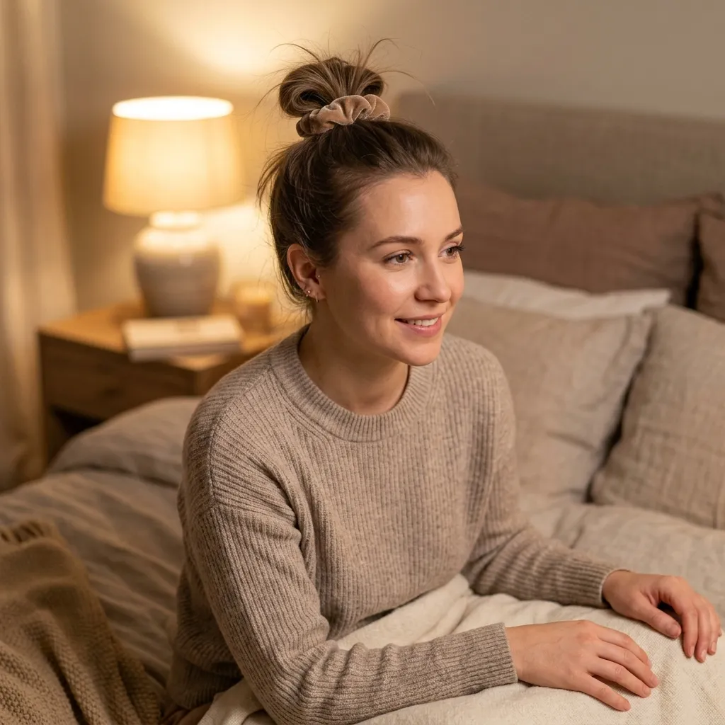 18. Pineapple Updo for Nighttime Volume Protection