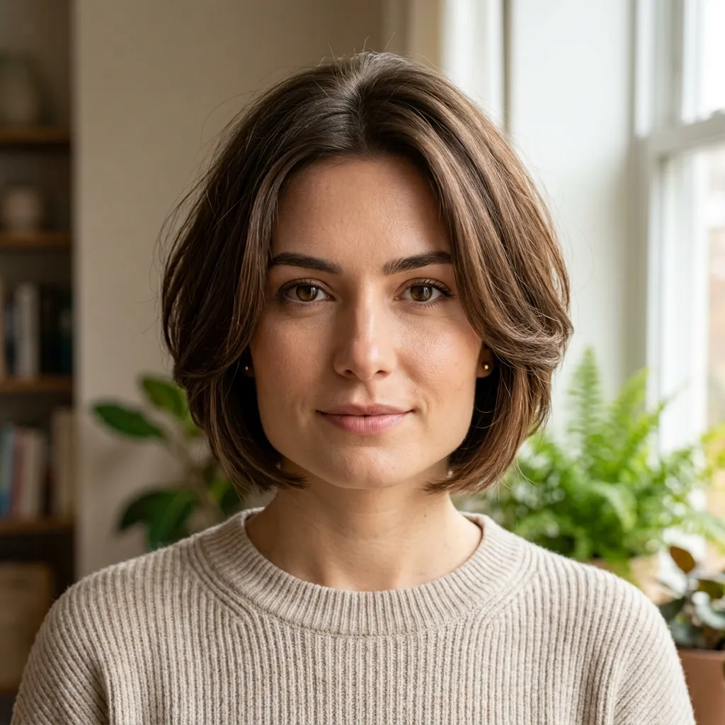 18. Stacked Bob for Square Face Shapes