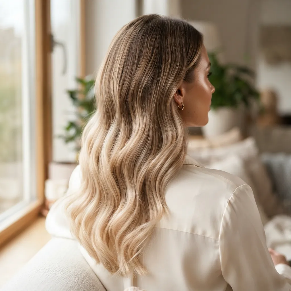 19. Champagne Blonde Balayage for Fair-to-Medium Brown Bases