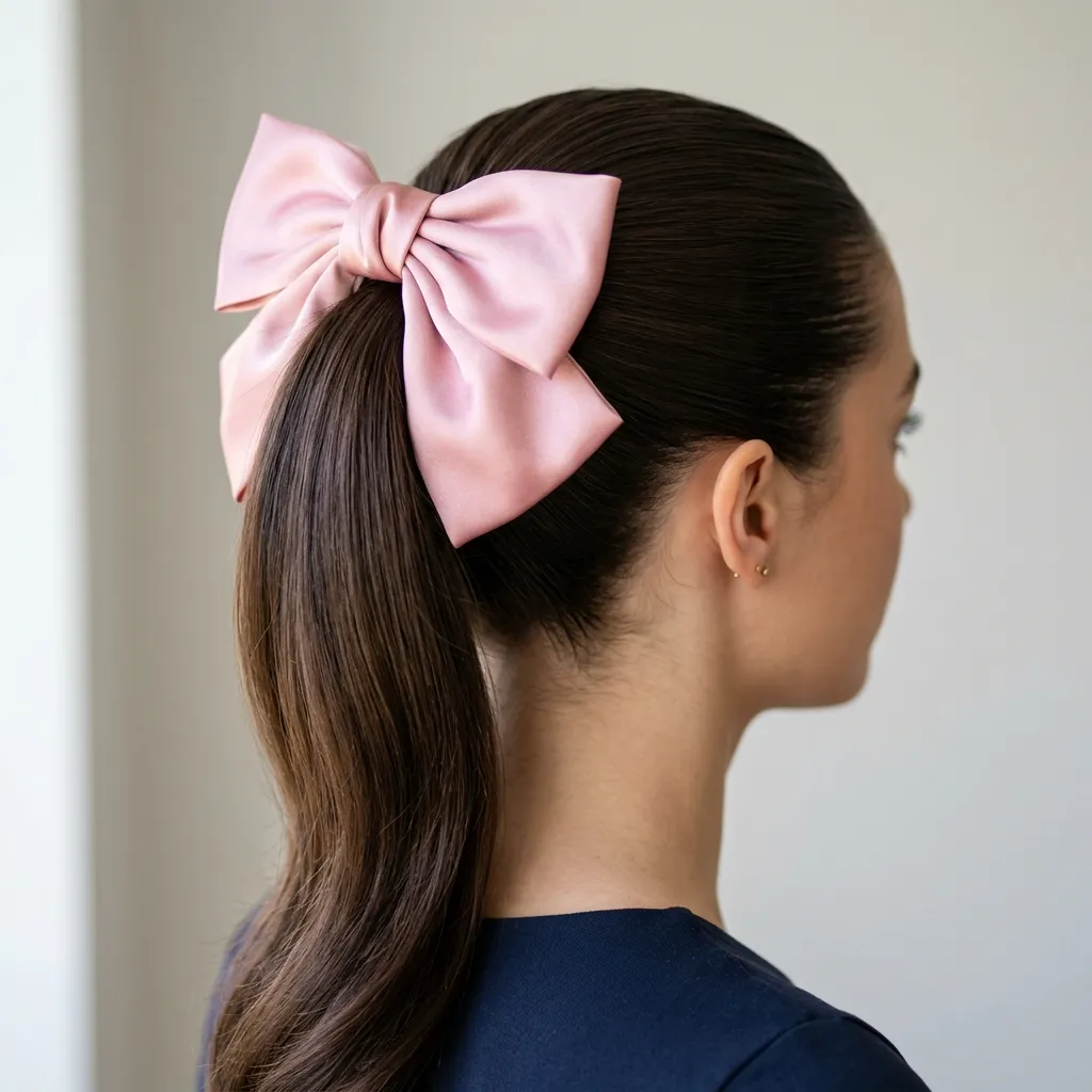 19. High Ponytail with a Bow 