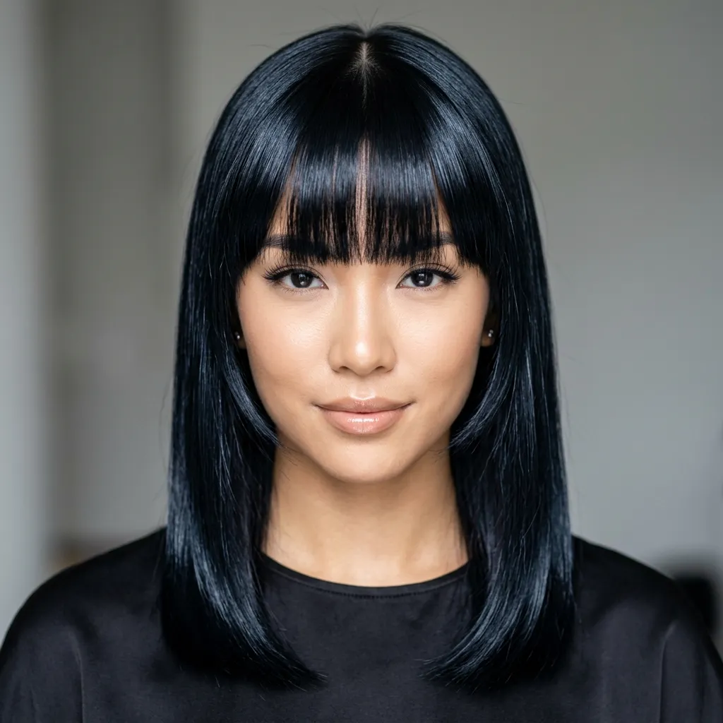 19. Sleek Straight Flat-Iron Finish