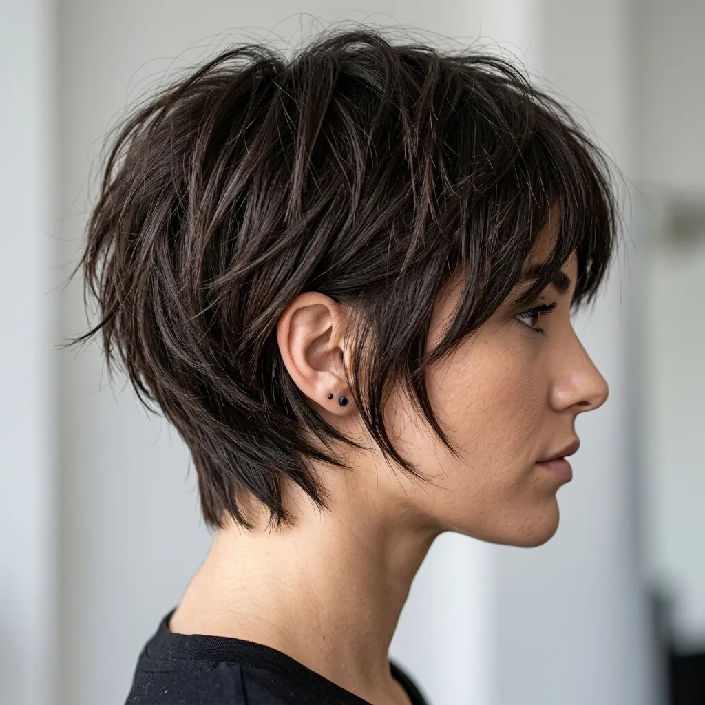 19. Textured Pixie-Stacked Crop Bob