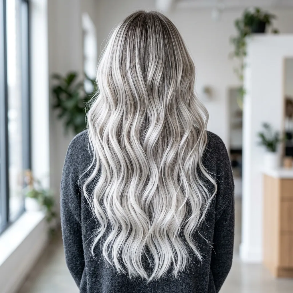 2. Icy Platinum-Ash Balayage