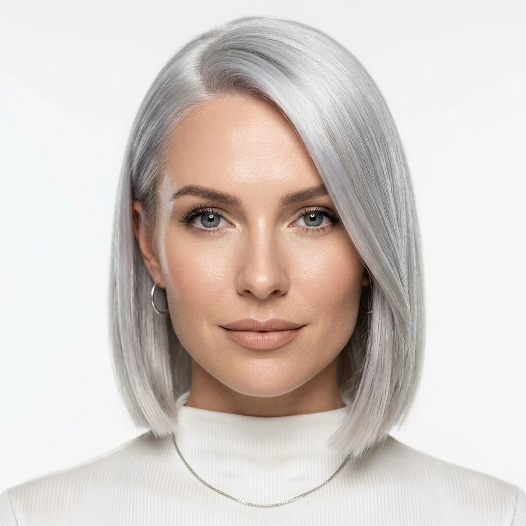 2. Icy Platinum Silver Bob