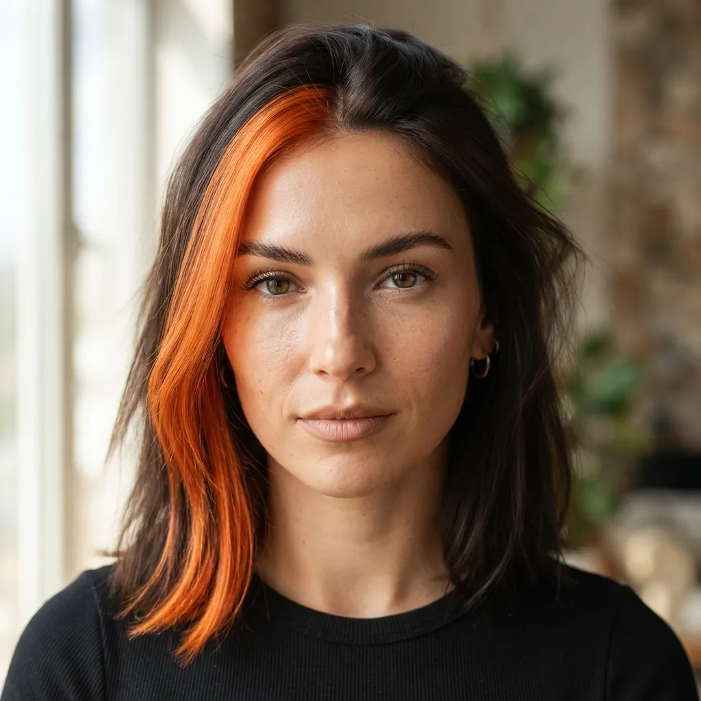 20. Copper Balayage on Wavy Lob