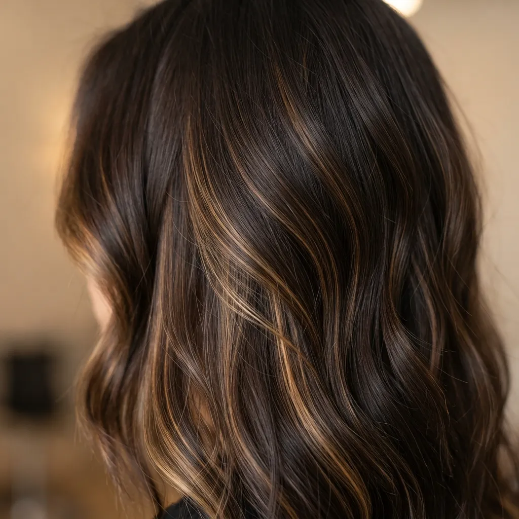 20. Peekaboo Streaks Woven Through the Underlayer