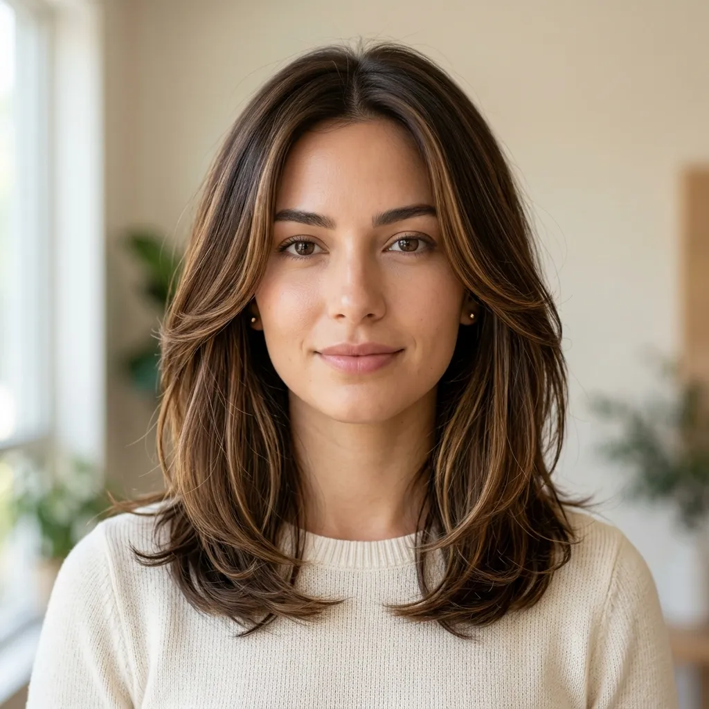 23. Long Layers for Oval Face Framing on Short Cuts