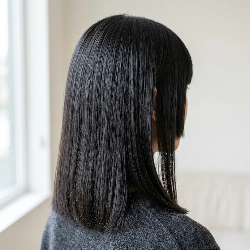 23. Straight Sleek Face-Framing Layers