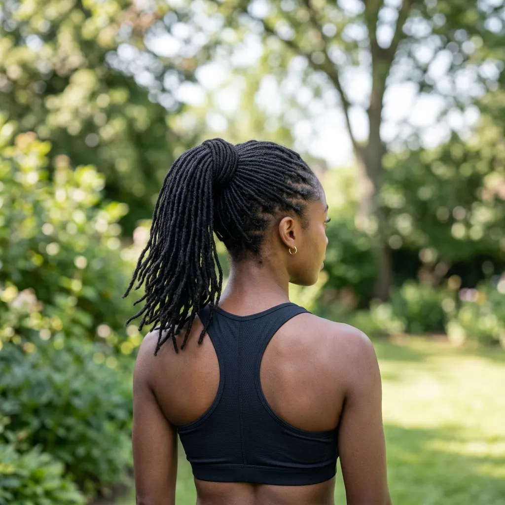 24. Wrapped Ponytail Invisible Locs