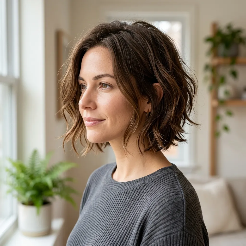 25. Air-Dry-Friendly Stacked Bob with Built-In Texture