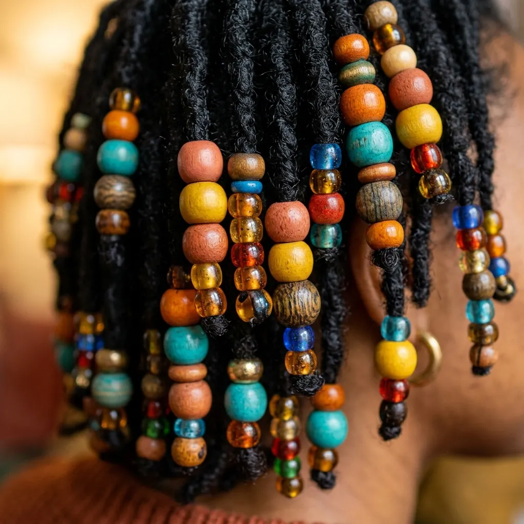 25. Beaded Invisible Locs