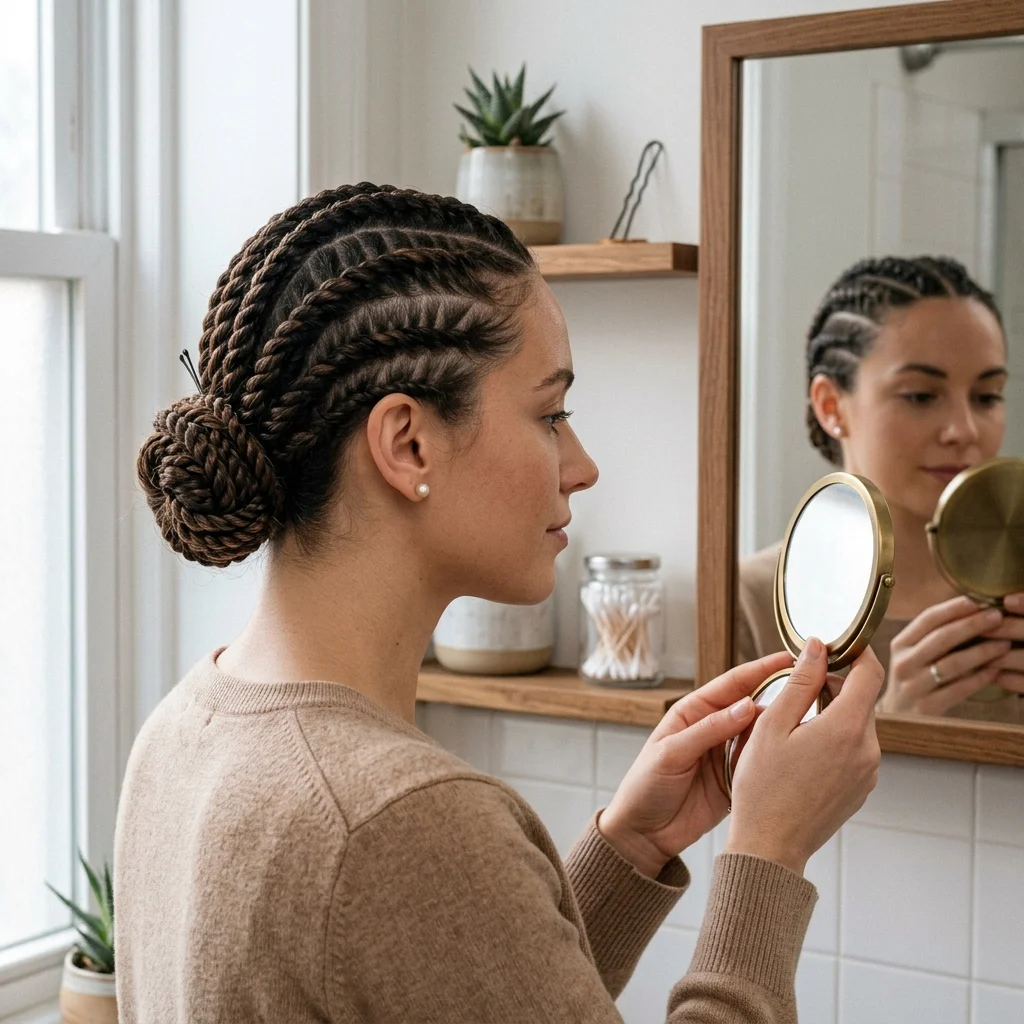 25. Flat Twist Updo for Small Spaces (LOW-MAINTENANCE)