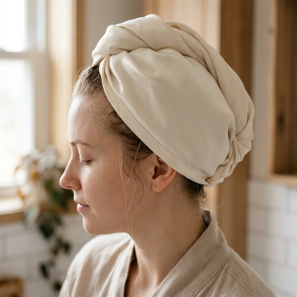 28. Satin Hair Wrap for Post-Wash Protective Drying
