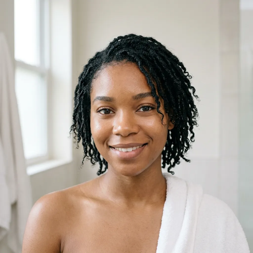 28. Wash-and-Go Low-Manipulation Invisible Locs
