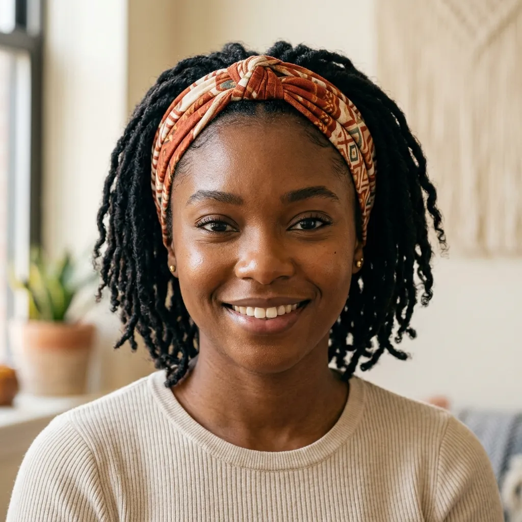 29. Headband-Accented Invisible Locs