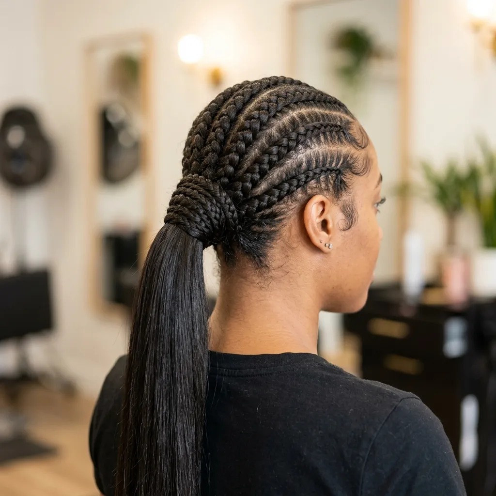 3. Braided Wrap Base for a Seamless Weave Ponytail