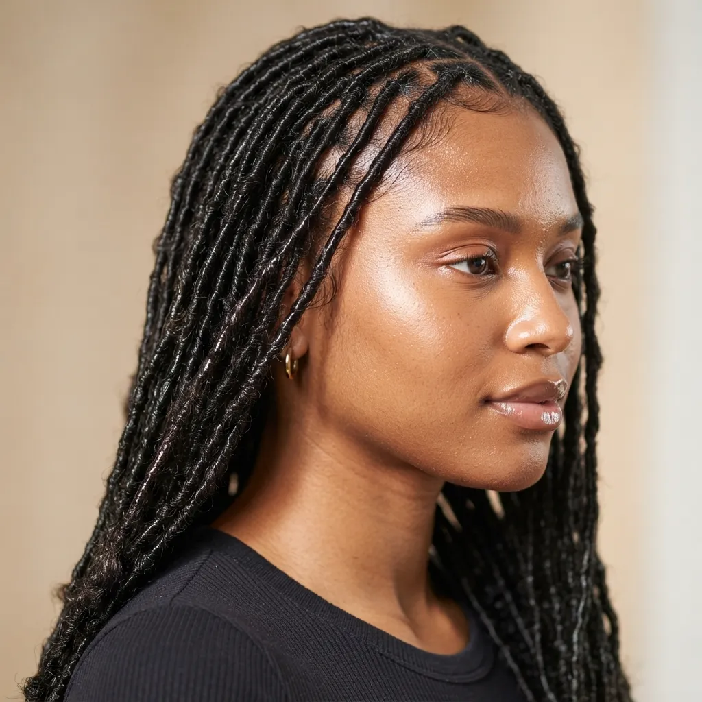 3. High-Shine Gloss Finish for Photo-Ready Locs