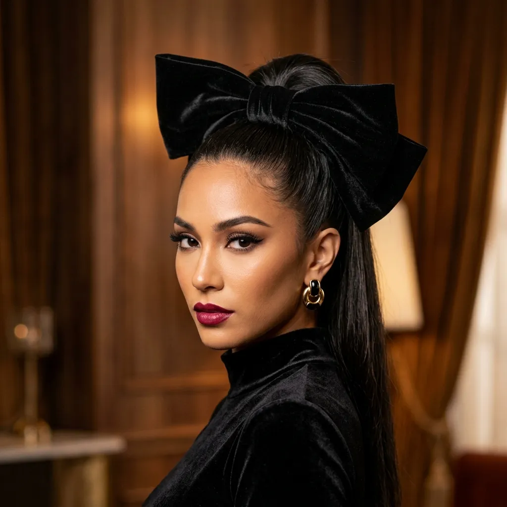 3. Oversized Velvet Statement Bow
