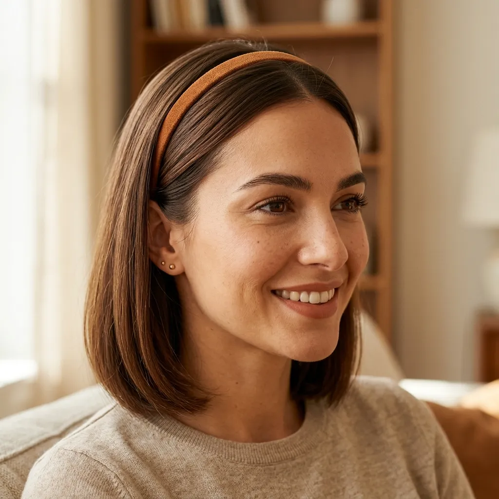 3. Slim Suede Headband Accent