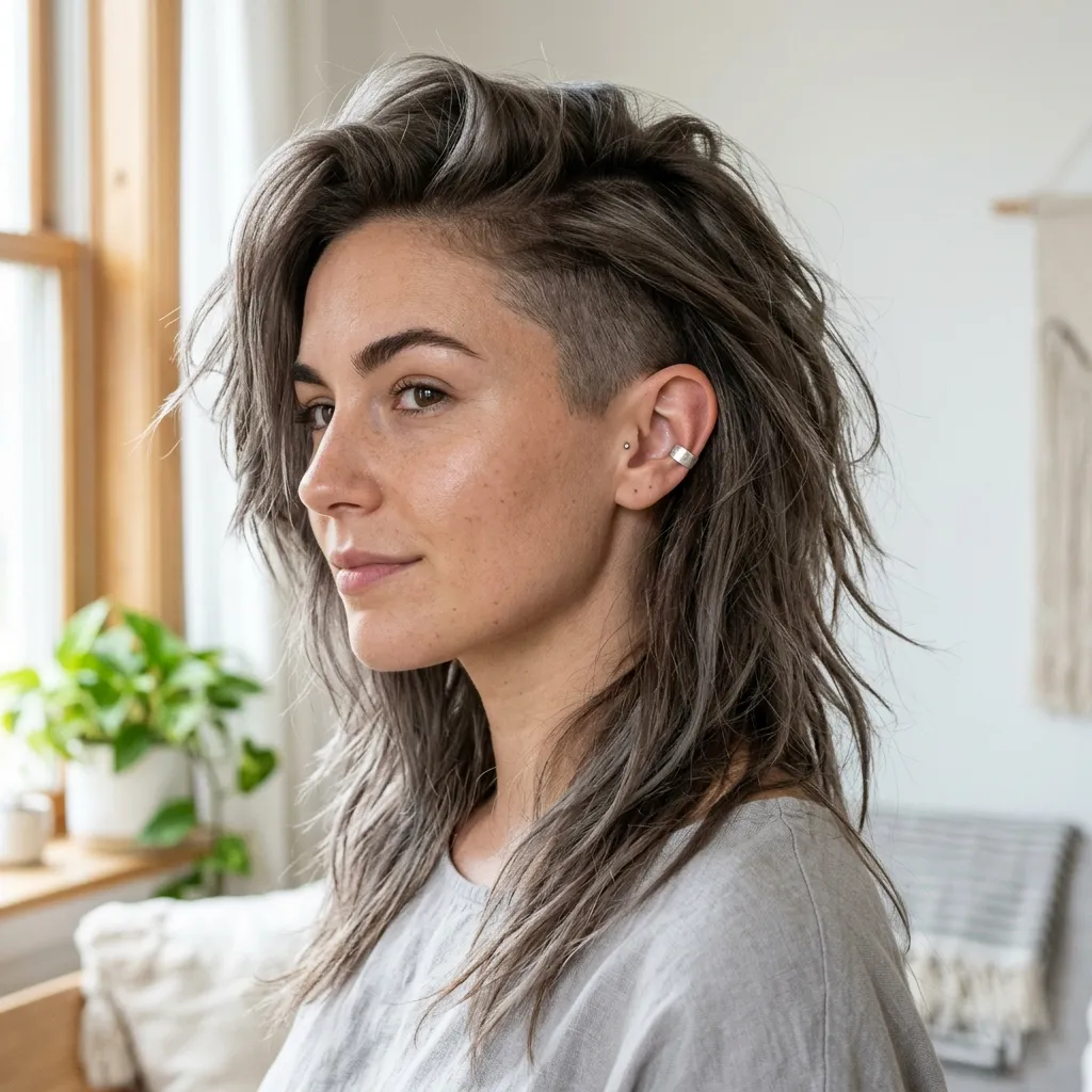 3. Textured Side Undercut with Choppy Razored Layers