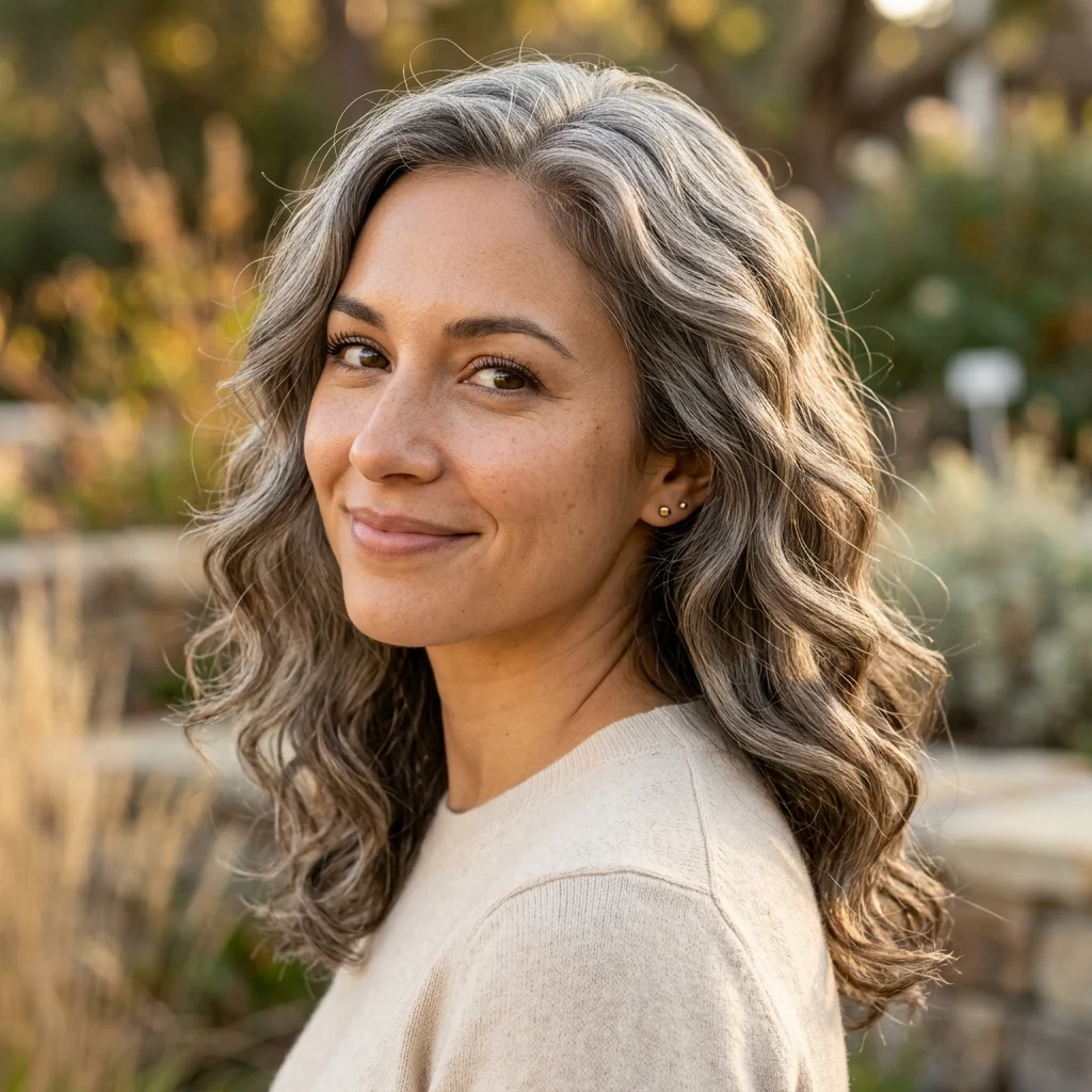 3. Warm Pewter Gray Waves