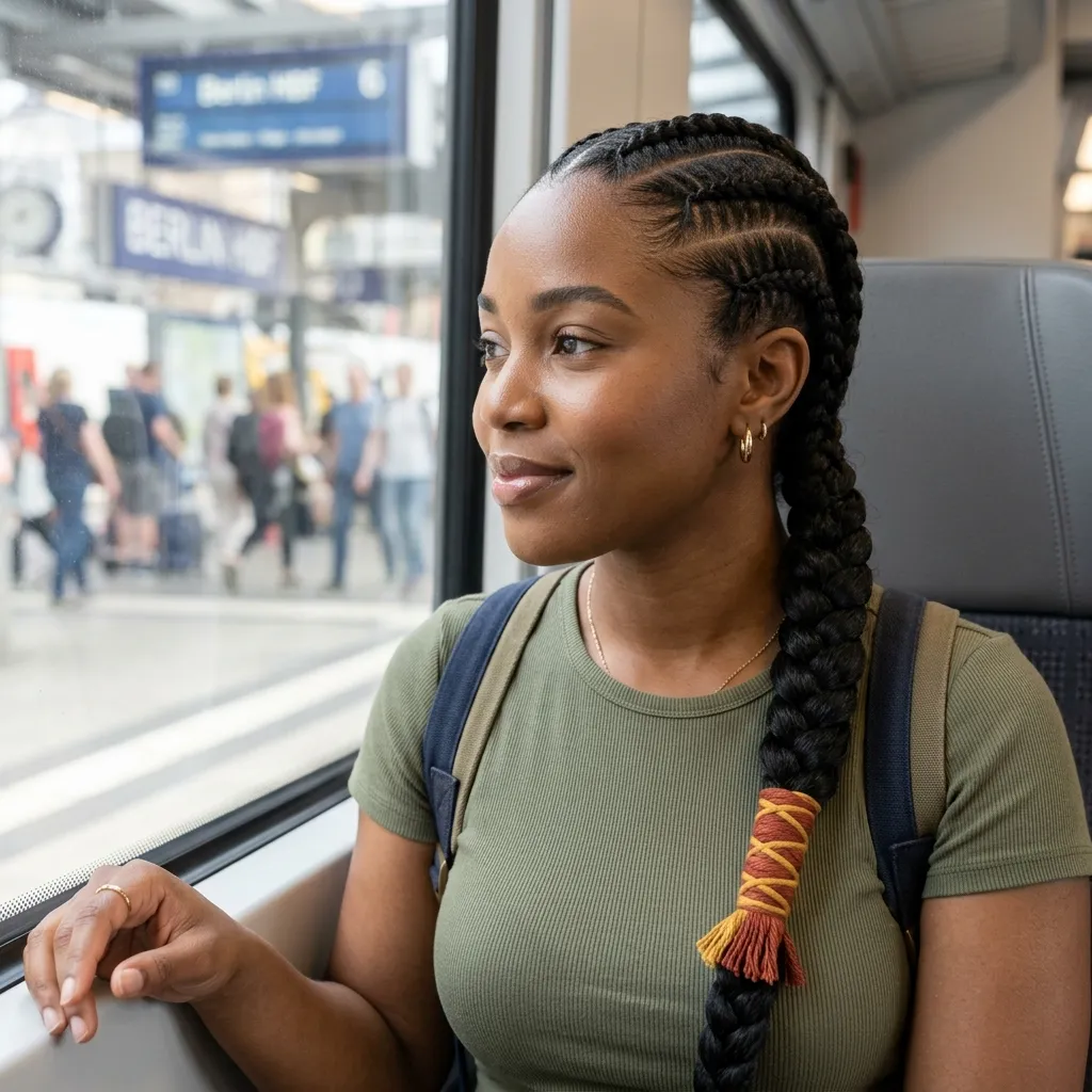 4. Cornrows Into a Single Side Braid for Multi-Day Wear