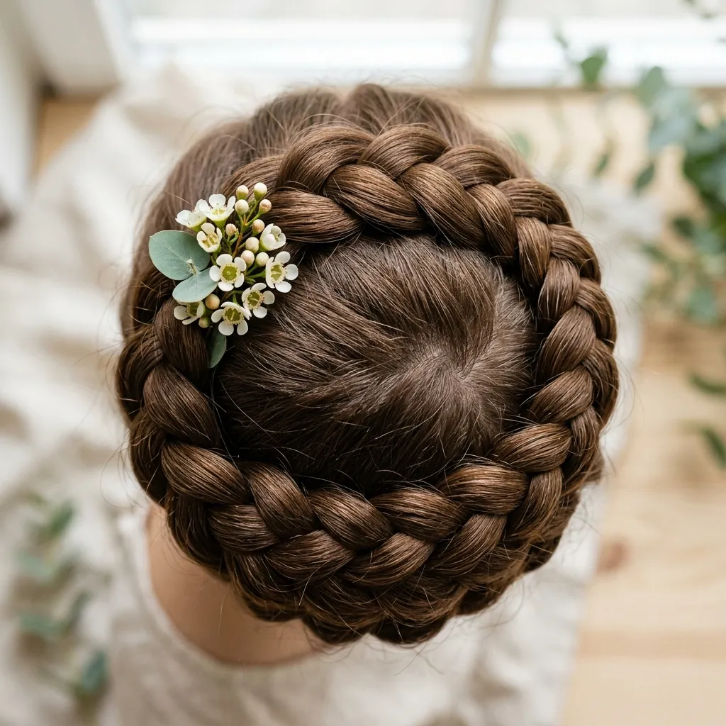 4. Dutch Braid Crown Wrap