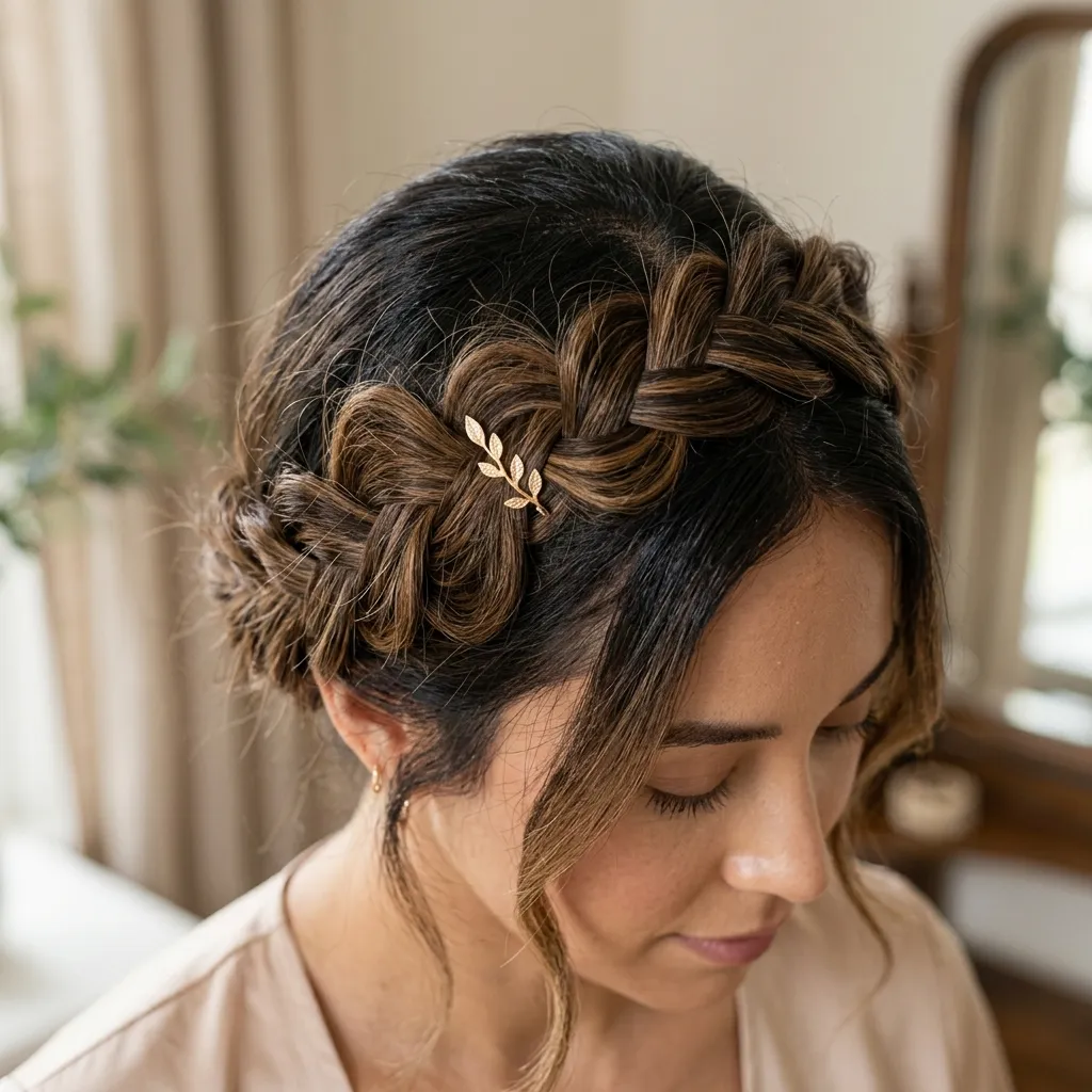 5. Loose Dutch Braid Crown