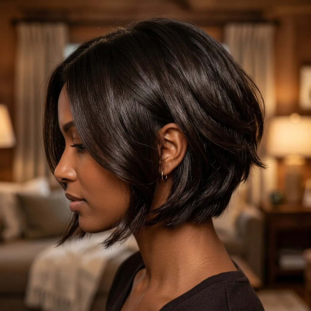 5. Rich Espresso Brown Stacked Bob for Depth
